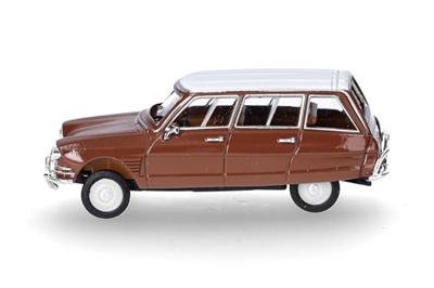 Herpa 038959 H0 Auto Citroën AMI 6 break, bruin/dak wit Herpa 038959 H0 Auto Citroën AMI 6 break, bruin/dak wit