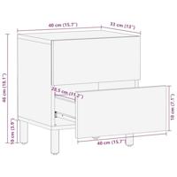 Nachtkastje 40x33x46 cm massief mangohout bruin - thumbnail
