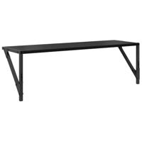 Wandplanken 2 pcs Zwart Eiken 80 x 25 x 25,5 cm Bewerkt hout - thumbnail