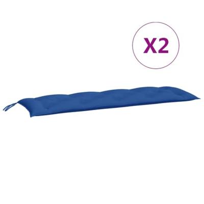 VidaXL Tuinbankkussens 2 st 150x50x7 cm oxford stof blauw