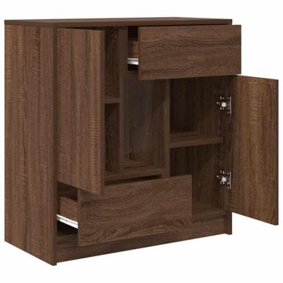 Dressoir met lades en deuren 70,5x34x74,5 cm bruin eiken