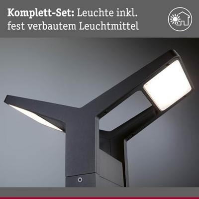 Paulmann 94861 Juntea Staande LED-tuinlamp LED 12.5 W, 12.5 W Antraciet Paulmann 94861 Juntea Staande LED-tuinlamp LED 12.5 W, 12.5 W Antraciet
