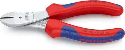 Knipex Kracht-zijsnijtang verchroomd met meer-componentengrepen 140 mm - 7405140 - thumbnail