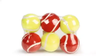 Tennisbal 6 pack rood en geel