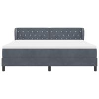 Boxspringbed met matras fluweel donkergrijs 180x200 cm - thumbnail