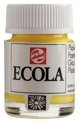 Ecola Plakkaatverf Fles 16 ml - Citroengeel (Primair) 205