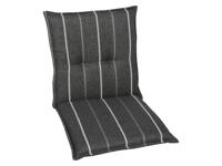 GO-DE Textil Tuinkussen (Stoelkussens voor stoelen met een lage rugleuning, Antraciet) - thumbnail