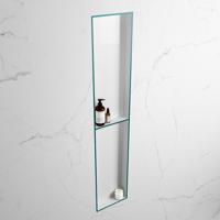 MONDIAZ EASY Nis 89,5x29,5cm in solid surface kleur Smag | Talc. 2 vakken geschikt voor in- of opbouw - thumbnail