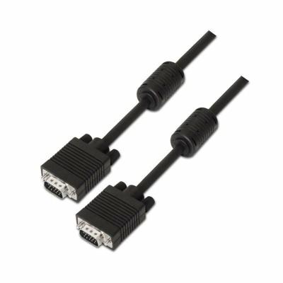 Aisens A113 – 0076 – SVGA-kabel met ferriet (HDB15/macho-hdb15britlich, 20 m, voor monitor, tv en projector) zwart