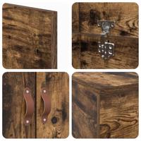 Bedframe Gerookt eiken 200 x 90 x 31.5 cm Bewerkt hout - thumbnail