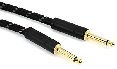 Fender Instrumentkabel Deluxe Black Tweed, Jack-Jack, 1,5m