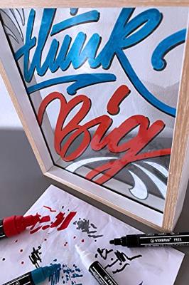 Acrylmarker stabilo free acrylic t800c karmijnrood