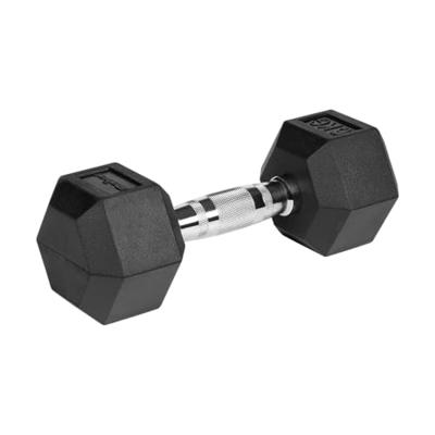 REBEL ACTIVE Rubbergecoate gietijzeren dumbbells 2x6 kg