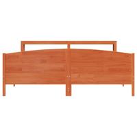 Bedframe zonder matras massief grenenhout wasbruin 180x200 cm - thumbnail
