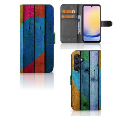 Samsung Galaxy A25 | Book Style Case | Wood Heart - Cadeau voor je Vriend