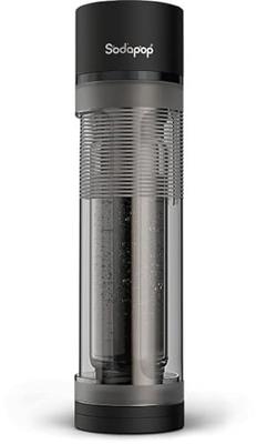 Sodapop Soda-maker Logan Mat zwart Incl. 2 glazen flessen, Incl. 1 PET-fles