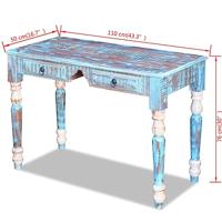 Bureau massief gerecycled hout - thumbnail