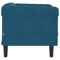 Fauteuil fluweel blauw - thumbnail