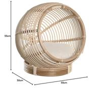 Hondenbed DKD Home Decor 55 x 50 x 55 cm Natuurlijk Rotan - thumbnail