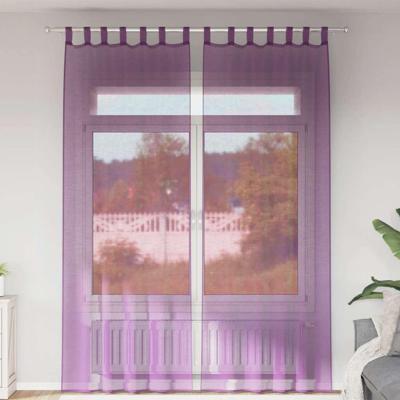 Gordijnen met lussen 2 st 140x260 cm paars