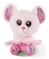 Nici knuffel Glubschis muis junior 15 cm pluche roze - thumbnail