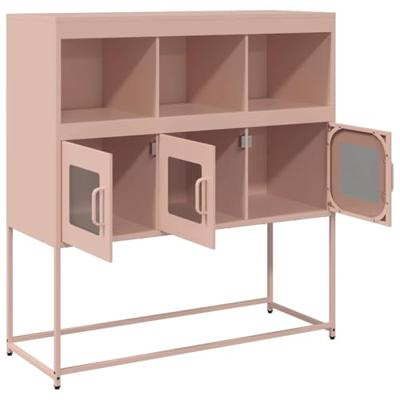 Dressoir 100,5x39x107 cm koudgewalst staal roze Dressoir 100,5x39x107 cm koudgewalst staal roze