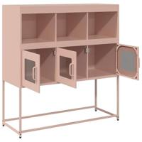 Dressoir 100,5x39x107 cm koudgewalst staal roze - thumbnail