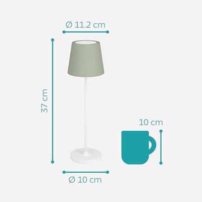 Eglo TafellampLeonero wit met groen stof - 75936