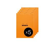 Schrijfblok rhodia a4 lijn 80vel 80gr or | 5 stuks - thumbnail