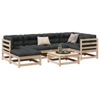 7-delige Loungeset massief grenenhout - thumbnail