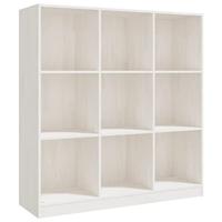 Boekenkast/kamerscherm 104x33,5x110 cm massief grenenhout wit - thumbnail