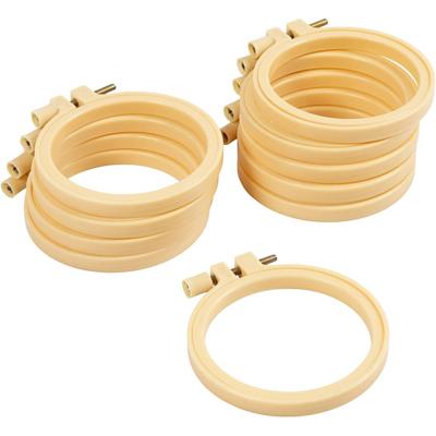 Creativ Company Borduurframe, rond, d 9,5 cm, 10 stuk/ 1 doos Creativ Company Borduurframe, rond, d 9,5 cm, 10 stuk/ 1 doos