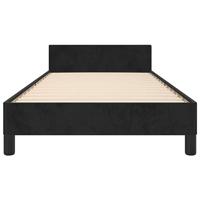 Bedframe met hoofdeinde zonder matras 80x200 cm fluweel zwart - thumbnail