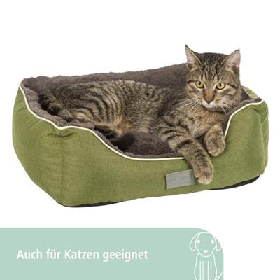 KERBL - Cestino / Cuscino - Samuel - Grigio/Grigio scuro - 60 x 50 x 17cm