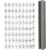 Creativ Company Stempelset van rubber, letters, cijfers, h: 6 mm, wit, 1 set - thumbnail
