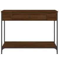 Wandtafel 100x34,5x75 cm bewerkt hout bruin eikenkleur - thumbnail