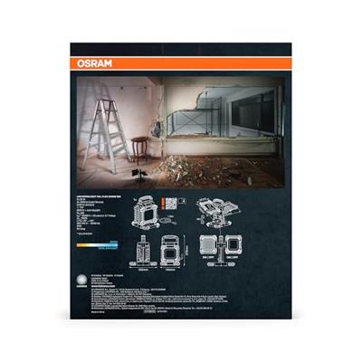 OSRAM Bouwlamp, LED-schijnwerper LED 60 W Koudwit, Daglichtwit Zwart/grijs