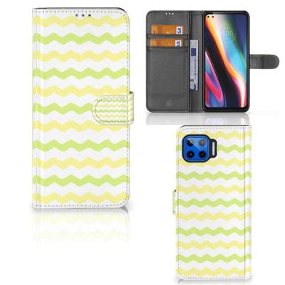 Motorola Moto G 5G Plus | Telefoon Hoesje | Waves Yellow Motorola Moto G 5G Plus | Telefoon Hoesje | Waves Yellow
