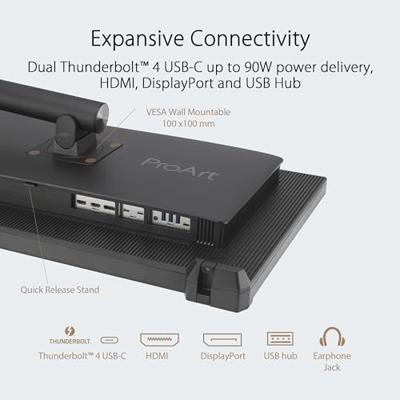 Asus ProArt PA32UCX-R LED-monitor Energielabel G (A - G) 81.3 cm (32 inch) 3840 x 2160 Pixel 16:9 5 ms USB-C, HDMI, DisplayPort, USB-A, SDI, Asus ProArt PA32UCX-R LED-monitor Energielabel G (A - G) 81.3 cm (32 inch) 3840 x 2160 Pixel 16:9 5 ms USB-C, HDMI, DisplayPort, USB-A, SDI,