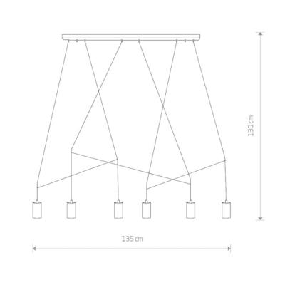 Lyora Zwart gouden hanglampImbria - 7955