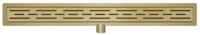 Wiesbaden Douchegoot Met Flens 100x7 cm 6.7 cm Diep Geborsteld Messing Goud - thumbnail