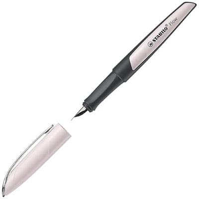 Vulpen STABILO Flow medium pastel rooskleurig blister à 1 stuk Vulpen STABILO Flow medium pastel rooskleurig blister à 1 stuk