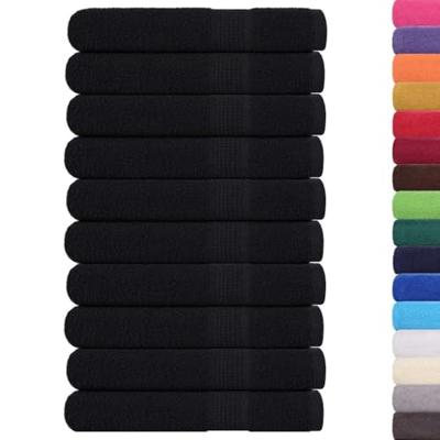 VidaXL Saunahanddoeken frogn 10 st 80x200 cm 360 g/m² zwart