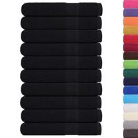 Saunahanddoeken 10 st 80x200 cm 360 g/m 100% katoen zwart - thumbnail