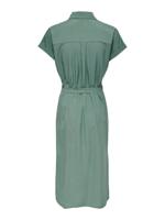 ONLY blousejurk met ceintuur groen - thumbnail