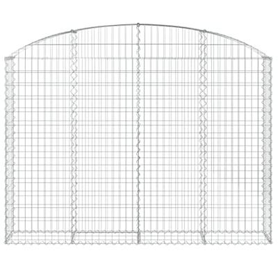 VidaXL Schanskorf gewelfd 200x30x140/160 cm gegalvaniseerd ijzer