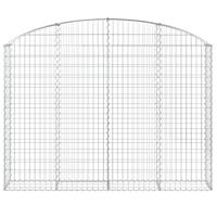 VidaXL Schanskorf gewelfd 200x30x140/160 cm gegalvaniseerd ijzer - thumbnail