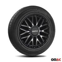4-Delige Sparco Wieldoppenset Roma 15-inch grijs/zwart SP1596GRBK - thumbnail