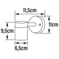 Konstsmide Modena 7534-750 LED-buitenlamp (wand) Energielabel: F (A - G) LED LED 4 W Zwart - thumbnail