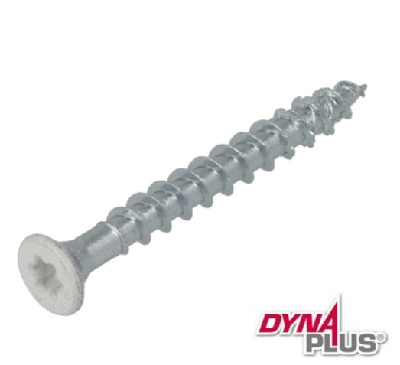 DynaPlus Schroeven Beslagschroef VZ PK-8mm Witte kop TX-20 4.5x40 Voldraad 200st. DynaPlus Schroeven Beslagschroef VZ PK-8mm Witte kop TX-20 4.5x40 Voldraad 200st.